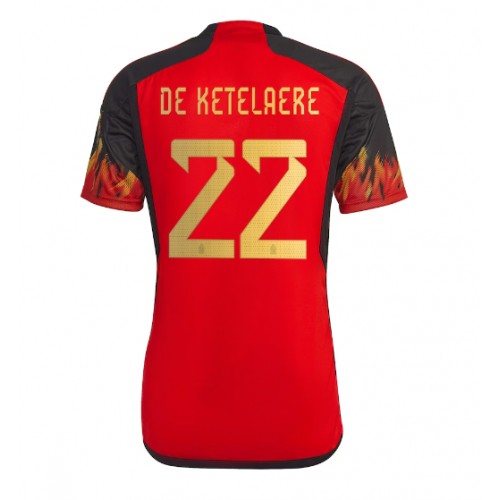 Moški Nogometni dresi Belgija Charles De Ketelaere #22 Domači SP 2022 Kratek Rokav